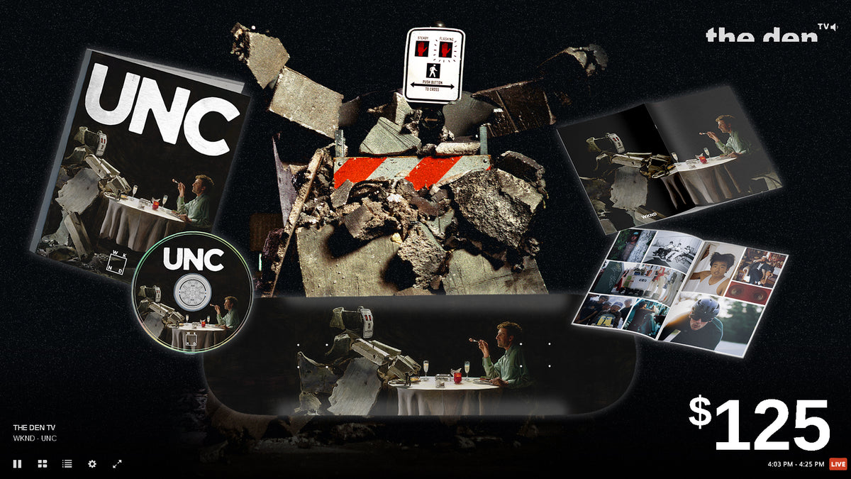 Everything: UNC Video + Online Premiere + DVD + Zine + Deck + WKND 10 Year Book (Bundle #4)